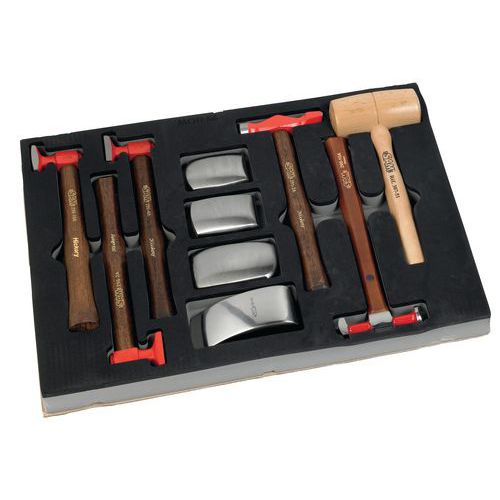 Uitdeukset voor carrosseriewerk 10 tools in module - SAM Outillage Uitdeukset voor carrosseriewerk 10 tools in module - SAM Outillage