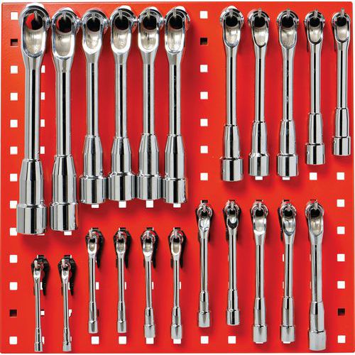 Paneel met 6/6 kant open pijpsleutel SD 22 delig - SAM Outillage Paneel met 6/6 kant open pijpsleutel SD 22 delig - SAM Outillage