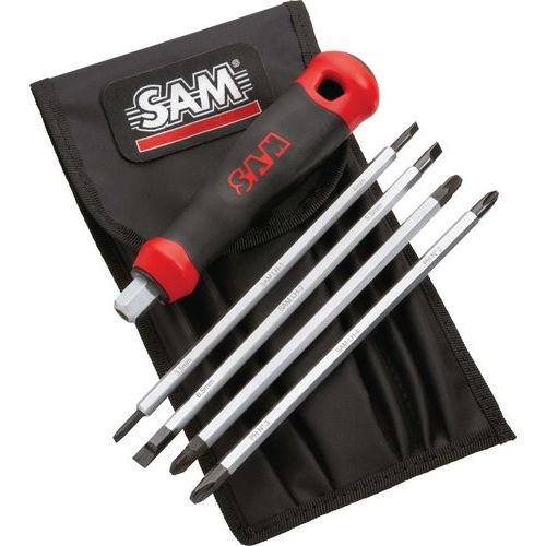 Schroevendraaier met omkeerbaar bled philips in etui - SAM Outillage Schroevendraaier met omkeerbaar bled philips in etui - SAM Outillage