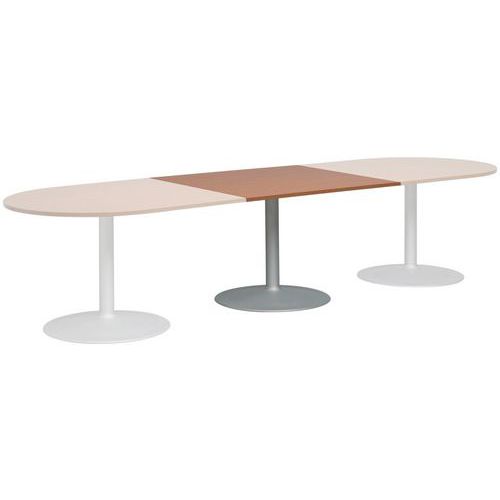 Rechthoekig verlengstuk voor ovalen, modulaire tafel - Trompetvoet Rechthoekig verlengstuk voor ovalen, modulaire tafel - Trompetvoet