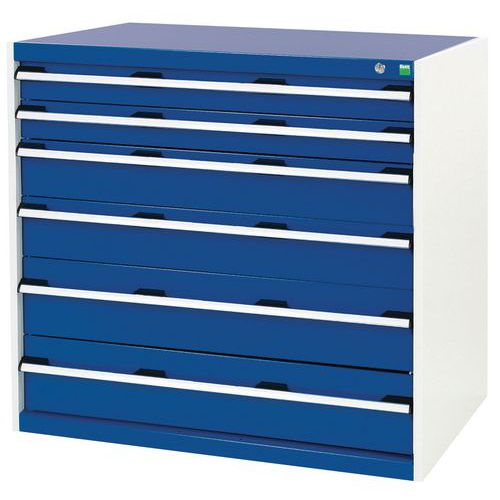 Ladekast met 6 laden Cubio - 1050x650x1000mm - Bott