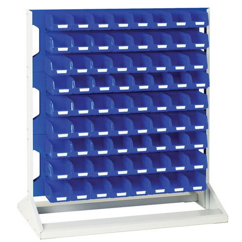 Paneel rek voor vaste of verrijdbare bak, Totale hoogte: 1125 mm, Totale breedte: 1000 mm