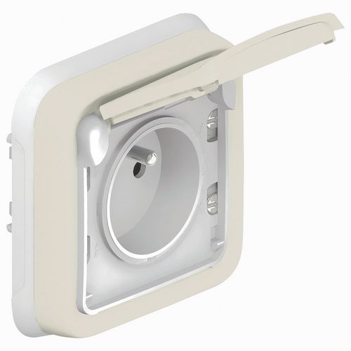 Contactdoos 2-polig met aarde F/B ingebouwd wit Contactdoos 2-polig met aarde F/B ingebouwd wit
