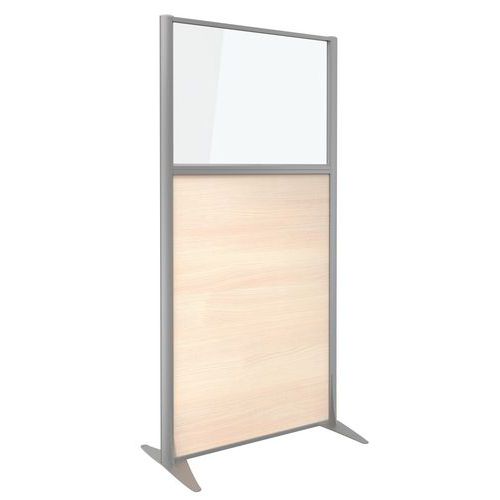 Scheidingswand KP+ - Melamine met glas - Hoogte 160 cm Scheidingswand KP+ - Melamine met glas - Hoogte 160 cm