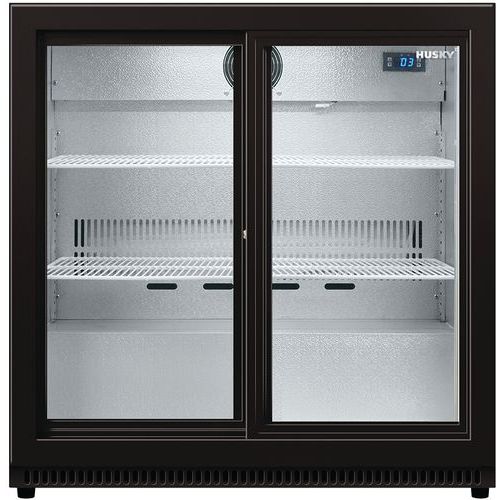 Réfrigérateur bar avec 2 portes coulissante vitrées - 218 litres. Réfrigérateur bar avec 2 portes coulissante vitrées - 218 litres.