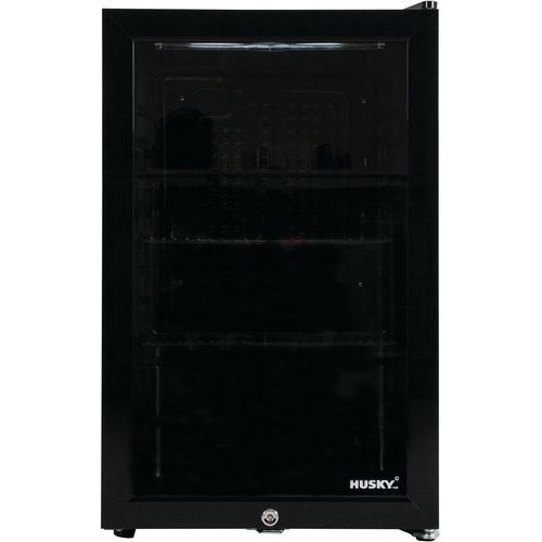 Réfrigérateur de table avec porte vitrée - Noir, 71 litres - Husky. Réfrigérateur de table avec porte vitrée - Noir, 71 litres - Husky.