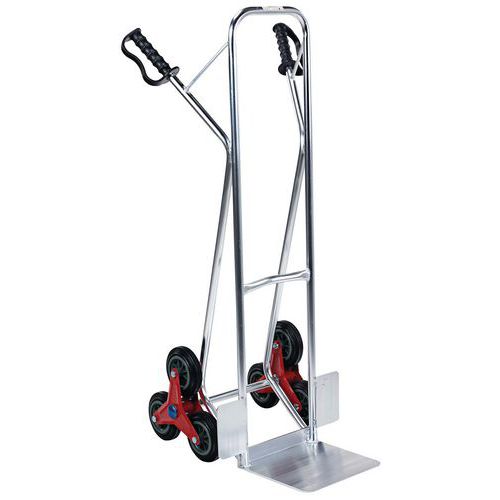 Aluminium steekwagen voor trappen met 3 wielen in stervorm 150 kg - Manutan Expert Aluminium steekwagen voor trappen met 3 wielen in stervorm 150 kg - Manutan Expert