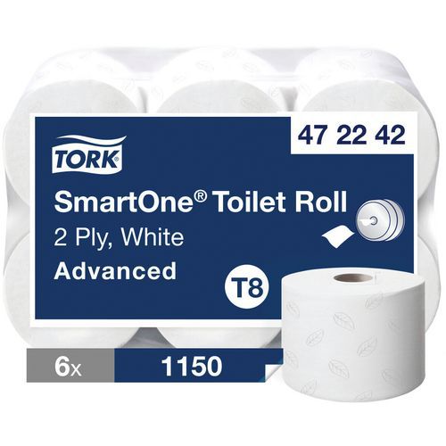 Toiletpapier Tork Advanced Smart One - Rol - T8 Toiletpapier Tork Advanced Smart One - Rol - T8