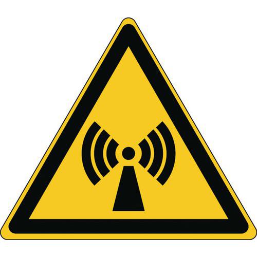 Panneau danger triangle - Radiations non ionisantes - Rigide