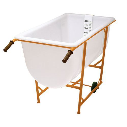 Auge à fond cylindrique 210 litres avec piétement - Mondelin Auge à fond cylindrique 210 litres avec piétement - Mondelin