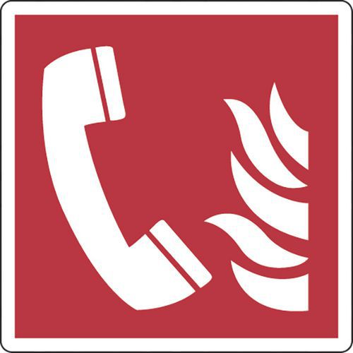 Panneau incendie - Téléphone à utiliser en cas d'incendie - Aluminium Panneau incendie - Téléphone à utiliser en cas d'incendie - Aluminium