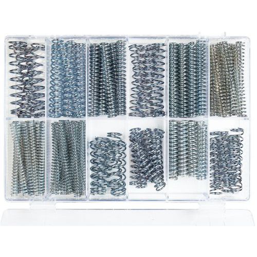 Assortimentsdoos met drukveren - Lengte 75 tot 100 mm - 121 stuks Assortimentsdoos met drukveren - Lengte 75 tot 100 mm - 121 stuks
