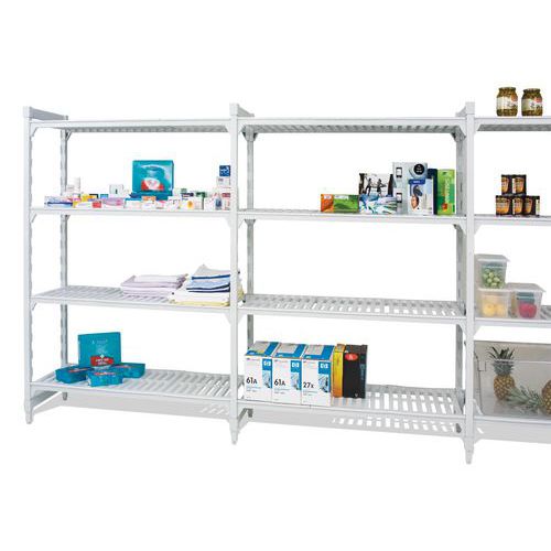Stelling voor voedingsmiddelen van polypropyleen Cambro - hoogte 1800 mm Stelling voor voedingsmiddelen van polypropyleen Cambro - hoogte 1800 mm