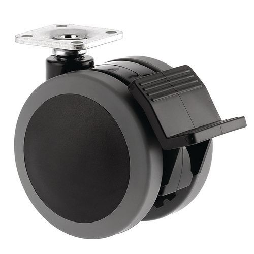 Design-zwenkwiel met grondplaat Design-zwenkwiel met grondplaat