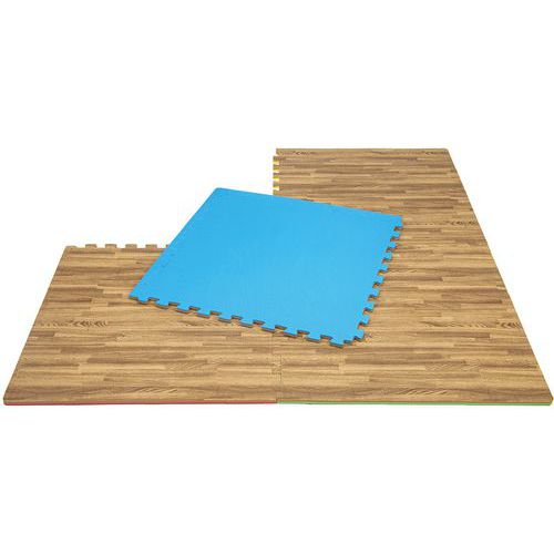Vloerbescherming tegel soepel houtlook voor oefenruimte dikte 1,2 cm Vloerbescherming tegel soepel houtlook voor oefenruimte dikte 1,2 cm