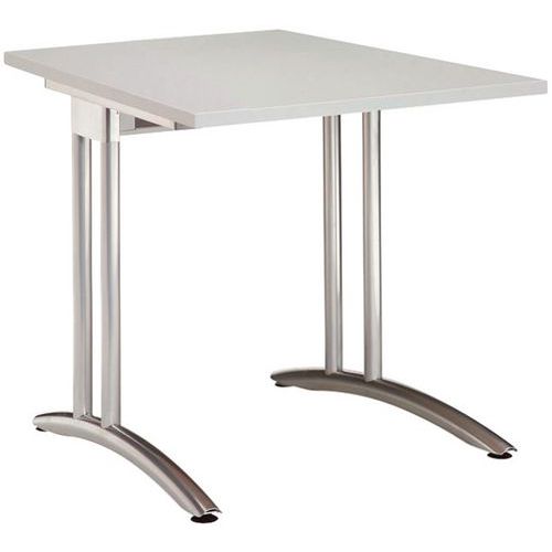 Recht bureau Miro - vaste poten - lichtgrijs Recht bureau Miro - vaste poten - lichtgrijs