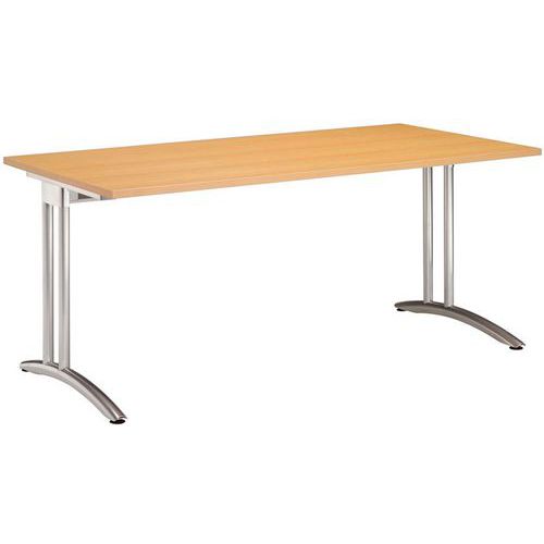 Bureau droit Miro - Pieds fixes - Hêtre Bureau droit Miro - Pieds fixes - Hêtre
