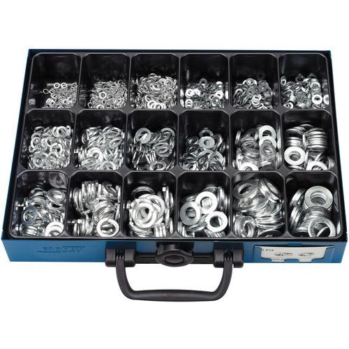 Assortimentsdoos met sluitringen en veerringen - 1700 stuks Assortimentsdoos met sluitringen en veerringen - 1700 stuks