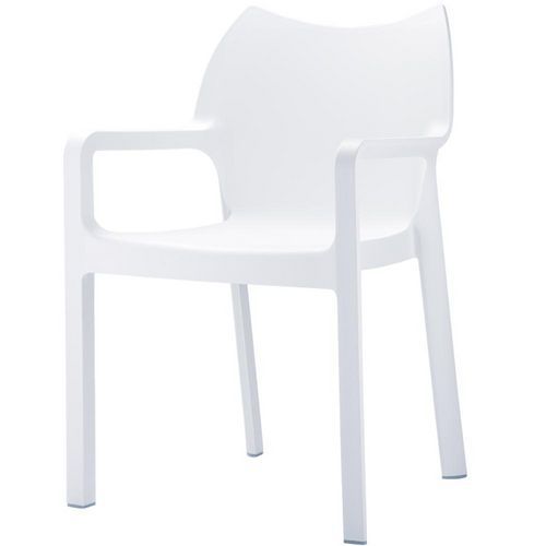 Stapelbare stoel DIVA met armleuningen / Wit Stapelbare stoel DIVA met armleuningen / Wit