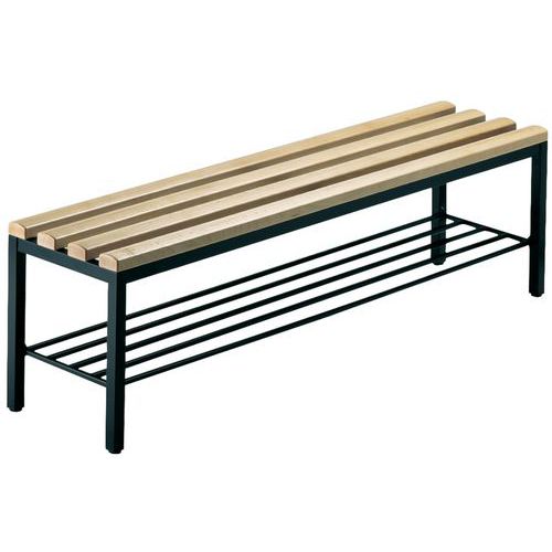 Garderobebank hout - met schoenenrek - CP