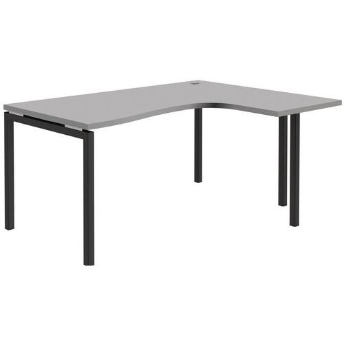 Bureau compact Open - Gris clair - Piètement ajustable Bureau compact Open - Gris clair - Piètement ajustable