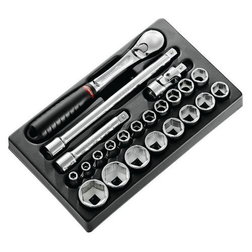 Module met metrische 6-kant doppen 1/2 - MOD. SL161-36 Module met metrische 6-kant doppen 1/2 - MOD. SL161-36