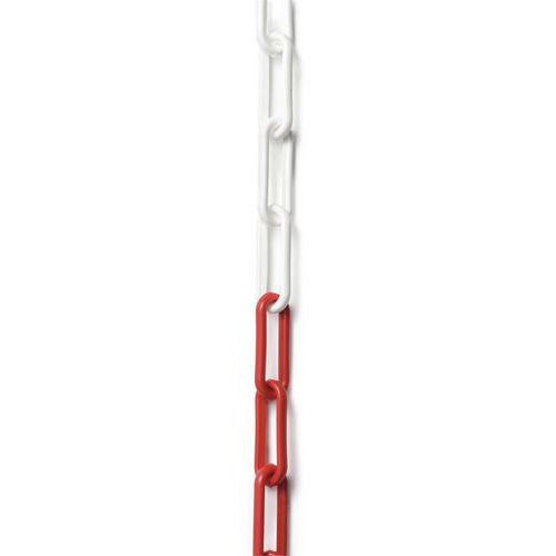 Chaine pour balisage maillons rouge et blanc. Chaine pour balisage maillons rouge et blanc.