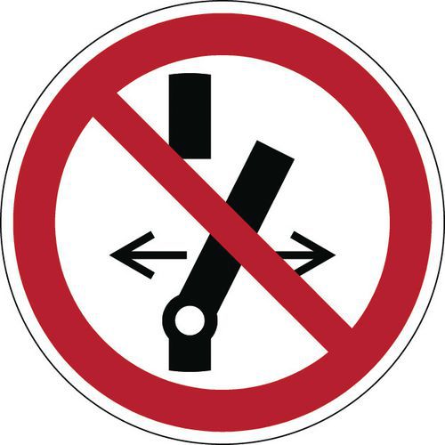 Rond verbodsbord - Positie schakelaar niet wijzigen - Hard Rond verbodsbord - Positie schakelaar niet wijzigen - Hard