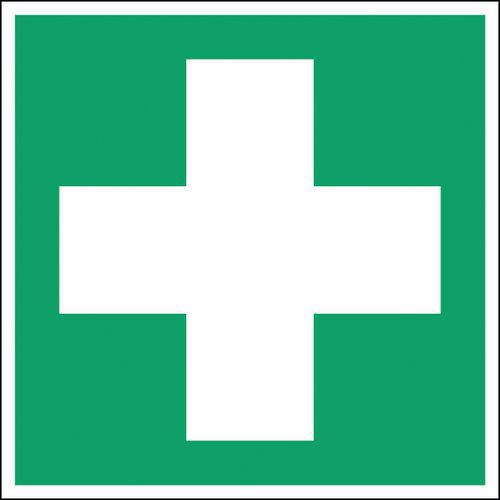 Nood- en evacuatiebord vierkant - Eerstehulp - Hard, fotoluminescerend Nood- en evacuatiebord vierkant - Eerstehulp - Hard, fotoluminescerend