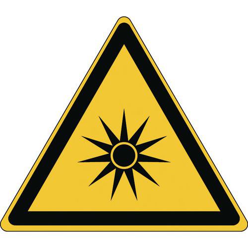 Waarschuwingsbord - Optische straling - Hard Waarschuwingsbord - Optische straling - Hard
