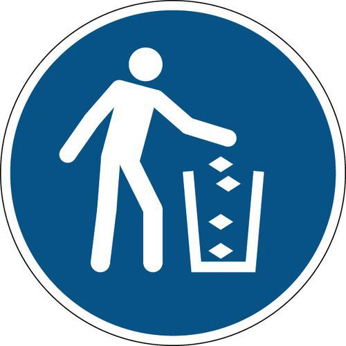 Gebodsbord - De afvalbak gebruiken - Hard Gebodsbord - De afvalbak gebruiken - Hard