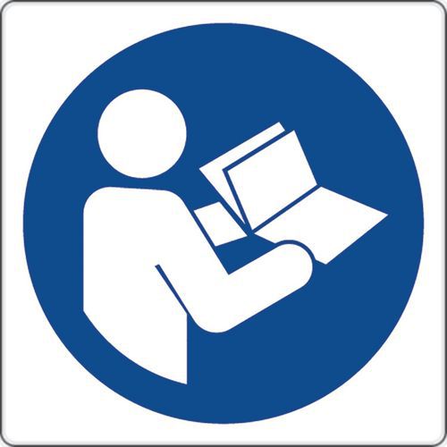 Gebodsbord - Raadpleeg de handleiding - Aluminium Gebodsbord - Raadpleeg de handleiding - Aluminium