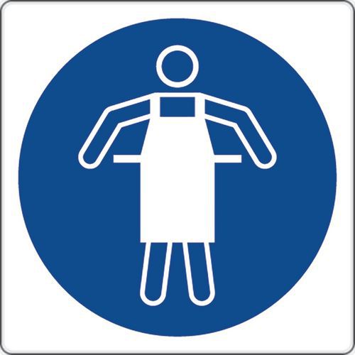 Gebodsbord - Beschermingsschort dragen - Aluminium Gebodsbord - Beschermingsschort dragen - Aluminium