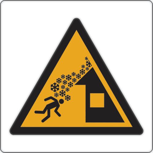 Panneau danger - Chute de neige du toit - Aluminium Panneau danger - Chute de neige du toit - Aluminium