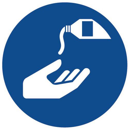 Panneau obligation - Port crème protection - Aluminium Panneau obligation - Port crème protection - Aluminium