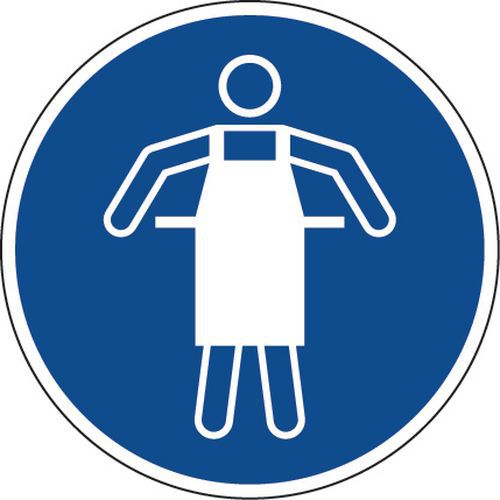 Gebodsbord - Beschermingsschort - Aluminium rond Gebodsbord - Beschermingsschort - Aluminium rond