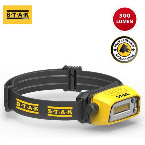 Lampe frontale LED rechargeable avec capteur de mouvement - Stak Lampe frontale LED rechargeable avec capteur de mouvement - Stak