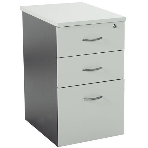 Caisson fixe Basik - Gris clair Caisson fixe Basik - Gris clair