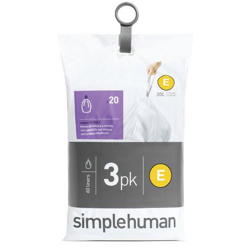 Afvalzakken Pocket Liner 20 liter (E)- Simplehuman Afvalzakken Pocket Liner 20 liter (E)- Simplehuman