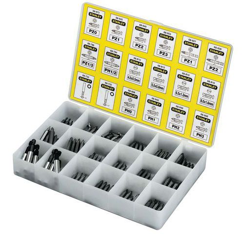 Schroefbits- set a 200 stuks - Stanley Schroefbits- set a 200 stuks - Stanley
