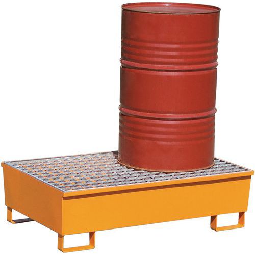 Bac de rétention acier conique 220 L - 2 fûts - Manutan Expert Bac de rétention acier conique 220 L - 2 fûts - Manutan Expert