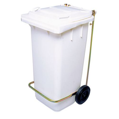 Verrijdbare afvalbak wit 120 liter_Matfer Verrijdbare afvalbak wit 120 liter_Matfer