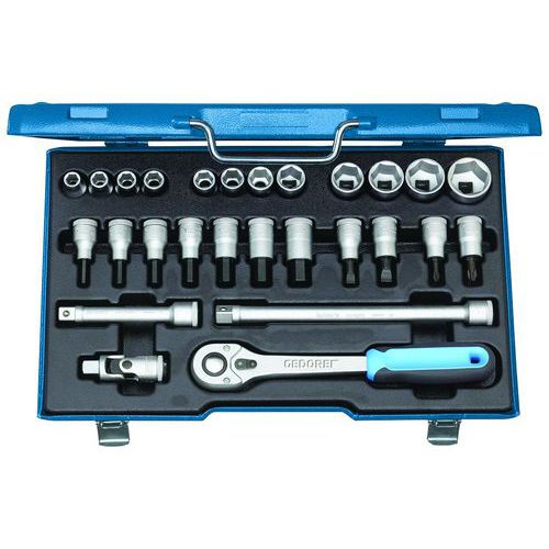 Dopsleutelset 1/2 27-delig 10-30mm 19IMU/D19IMU - Gedore Dopsleutelset 1/2 27-delig 10-30mm 19IMU/D19IMU - Gedore