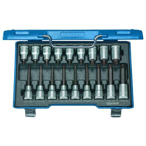 Dopsleutel-Schroevendraaierset 1/2'' 18-delig Torx ITX19LKP - Gedore Dopsleutel-Schroevendraaierset 1/2'' 18-delig Torx ITX19LKP - Gedore