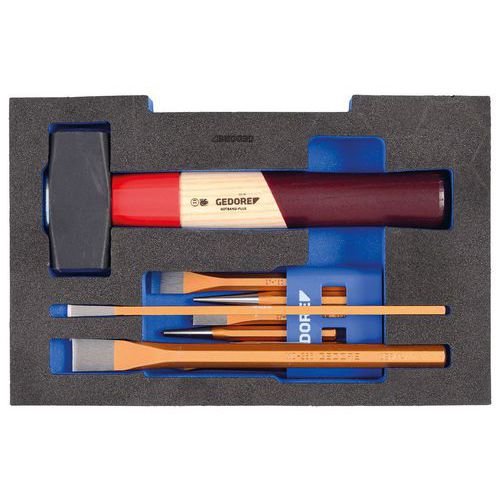 Jeu outils de frappe en module 1/2 9cs 1100CT1-350 - Gedore Jeu outils de frappe en module 1/2 9cs 1100CT1-350 - Gedore