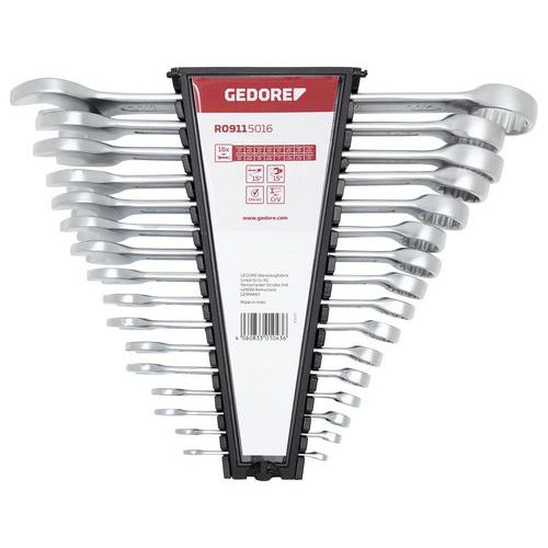 Ringsteeksleutelset inch 16 delig R09115016 - GedoreRed Ringsteeksleutelset inch 16 delig R09115016 - GedoreRed