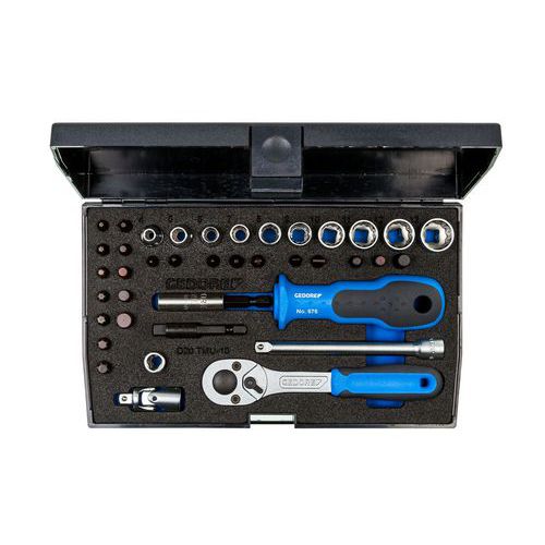 Dopsleutelset 1/4 39 delig UD-IN-IS-PH-PZ-TX Ø20 TMU-10 - Gedore Dopsleutelset 1/4 39 delig UD-IN-IS-PH-PZ-TX Ø20 TMU-10 - Gedore