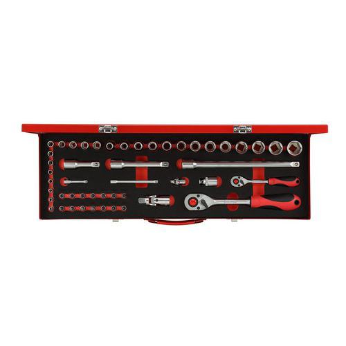 Dopsleutelset 1/4 1/2 49 delig R46004049 - GedoreRed Dopsleutelset 1/4 1/2 49 delig R46004049 - GedoreRed