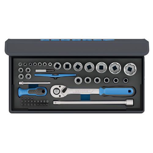 Dopsleutelset 1/4+1/2 in etui 52 delig TC 19-20-MU-10 - Gedore Dopsleutelset 1/4+1/2 in etui 52 delig TC 19-20-MU-10 - Gedore