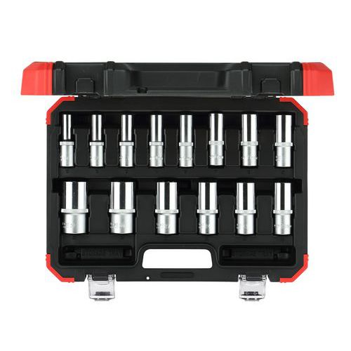 Jeu douilles 1/2 6 pans 10-32mm 14 pièces R61003114 - GedoreRed Jeu douilles 1/2 6 pans 10-32mm 14 pièces R61003114 - GedoreRed